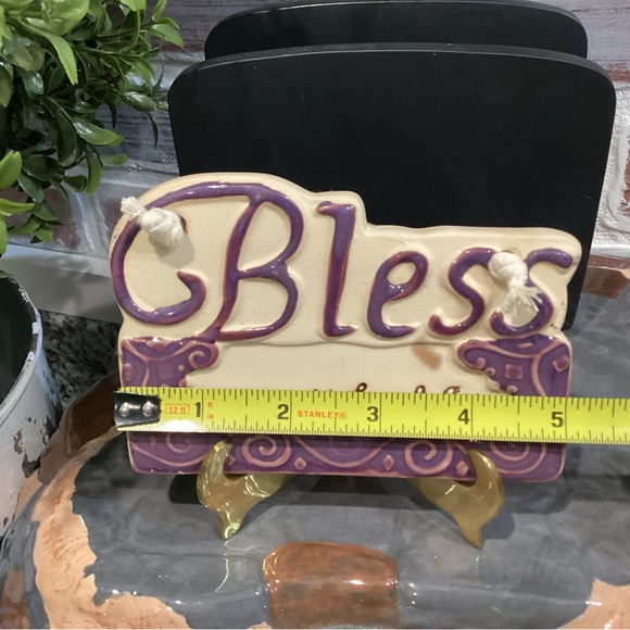 “3/$15” - Ceramic Crafted - Bless our house with Love & Joy - Very Gently Used - Picture 5 of 6